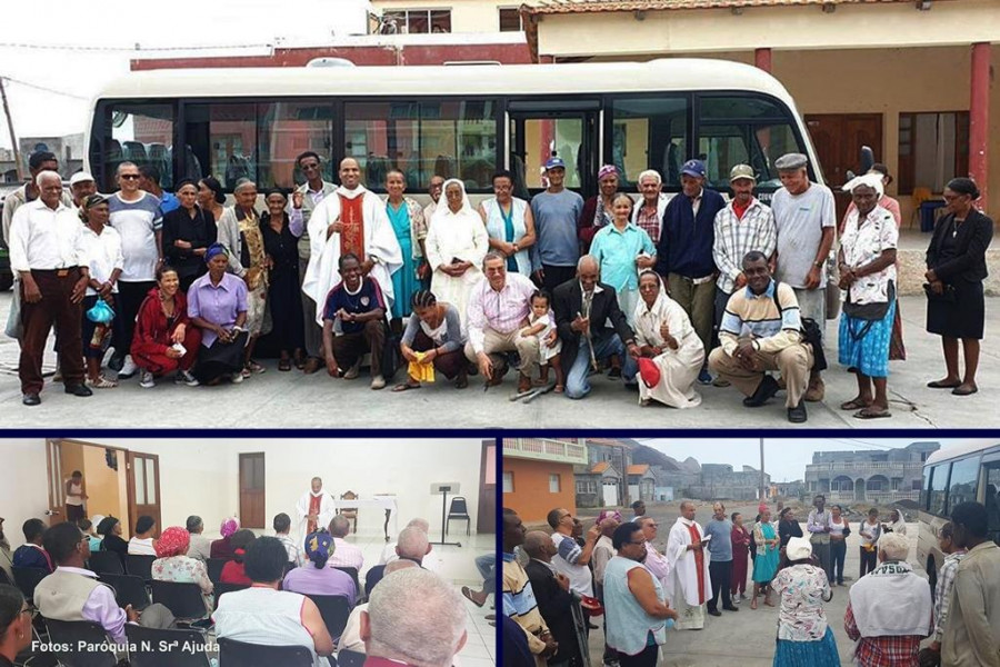 Centro de Dia para Idosos: Paróquia de Nossa Senhora da Ajuda apresenta autocarro doado por emigrantes