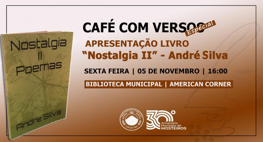 Literatura: “Nostalgia II” – livro poético de André Silva apresentado esta sexta-feira