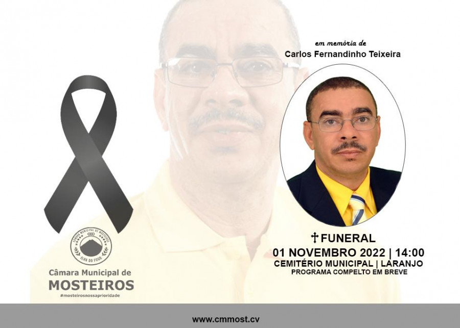 Comunicado: Funeral do Presidente Fernandinho Teixeira agendado para 1 de novembro