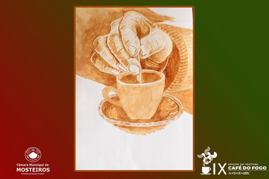 IX Fogo Coffee Fest: Clarindo Vieira é o vencedor do Concurso de Pintura com Café
